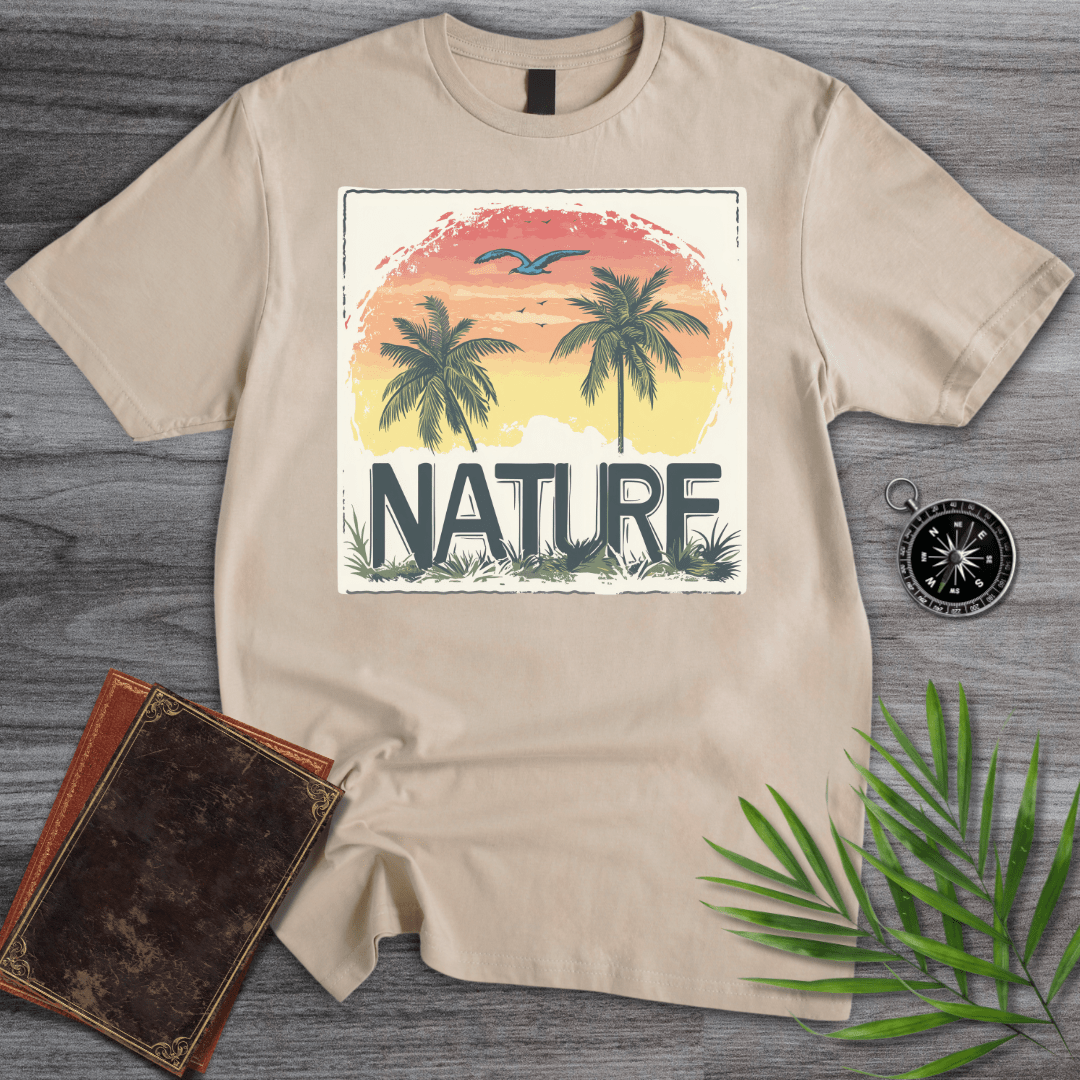 T-Shirt Sand / S Palm Nature Sunset T-Shirt