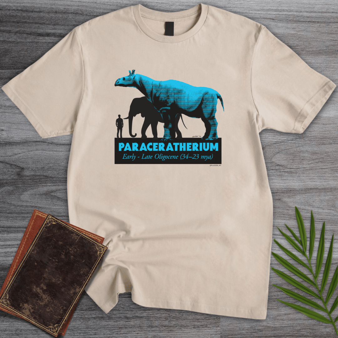 T-Shirt Sand / S Paraceratherium Titan Rhino Tee T-Shirt (palaeodn_art)