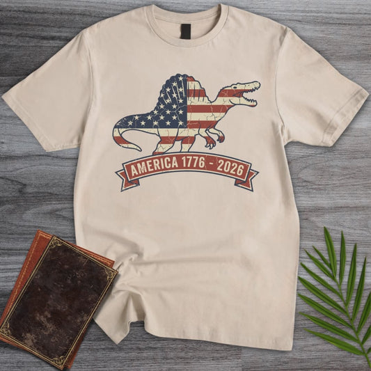 T-Shirt Sand / S Patriotic Spinosaurus Americas 250th T-Shirt