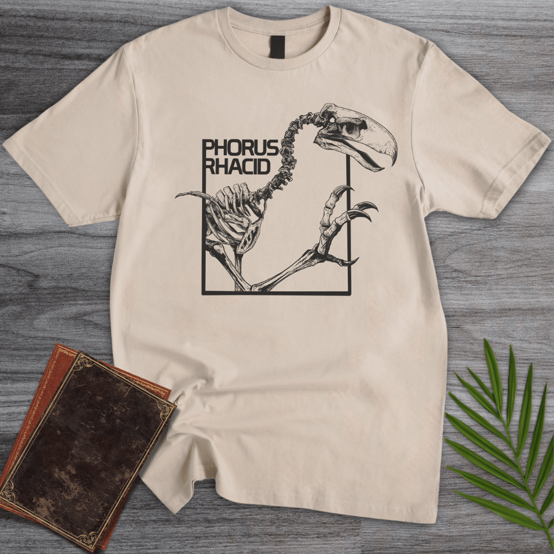 T-Shirt Sand / S Phorusrhacid, Birds of Terror T-Shirt (farkas.art)