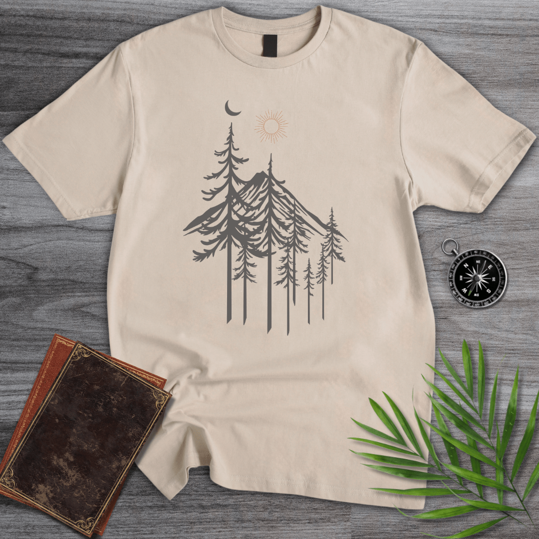 T-Shirt Sand / S Pine Forest Sun and Moon T-Shirt