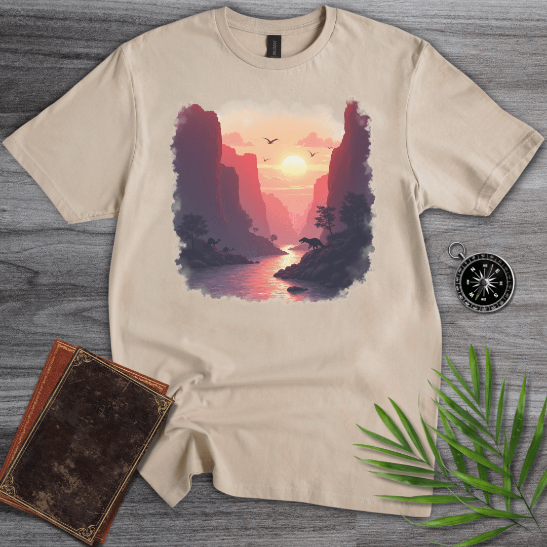 T-Shirt Sand / S Prehistoric Geologic Valley Graphic T-Shirt