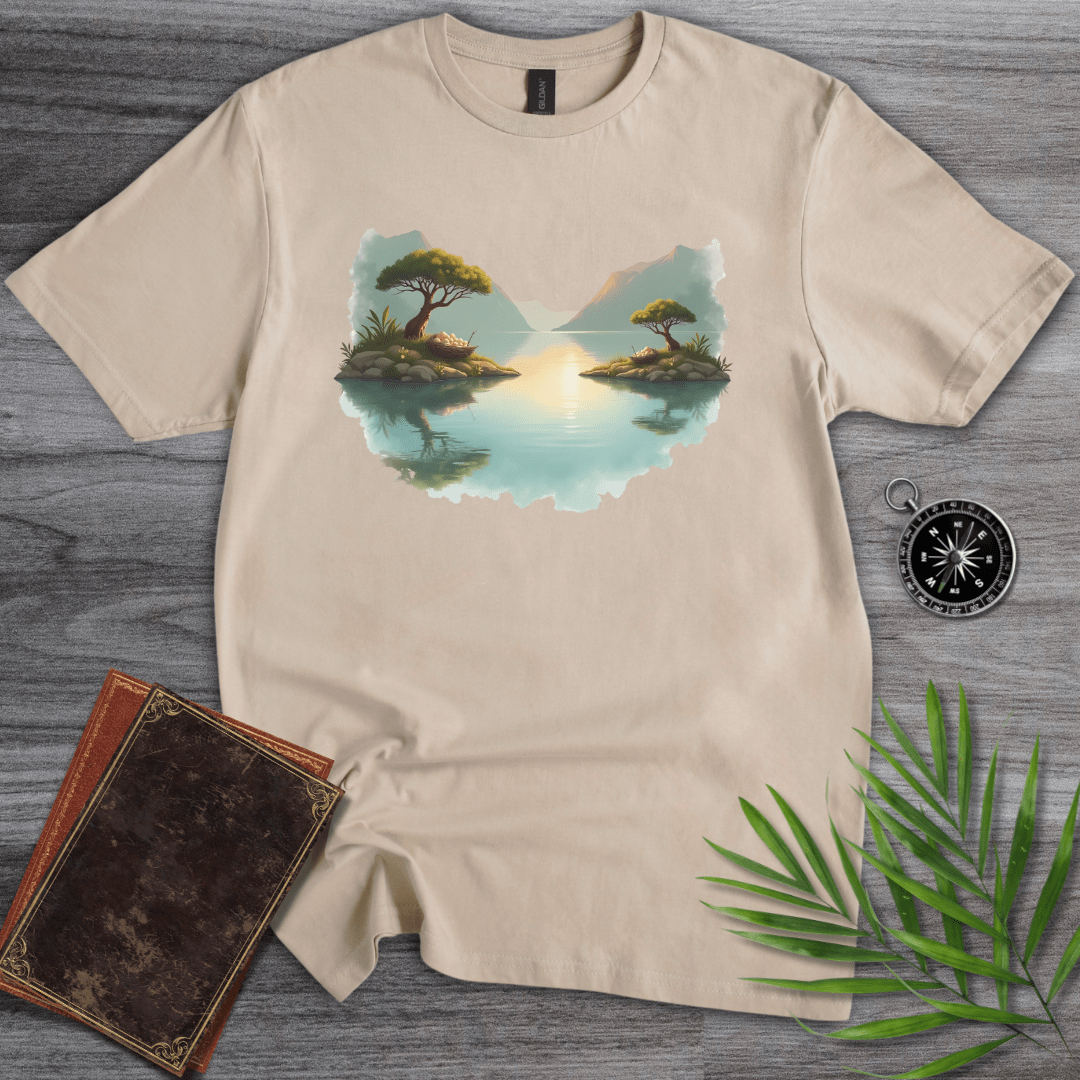 T-Shirt Sand / S Prehistoric Island & Lake Environment T-Shirt