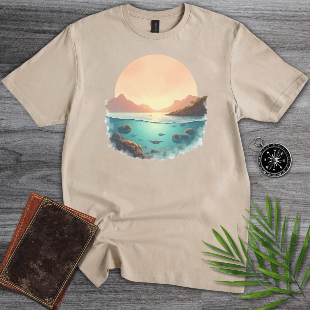 T-Shirt Sand / S Prehistoric Oceanic Landscape T-Shirt