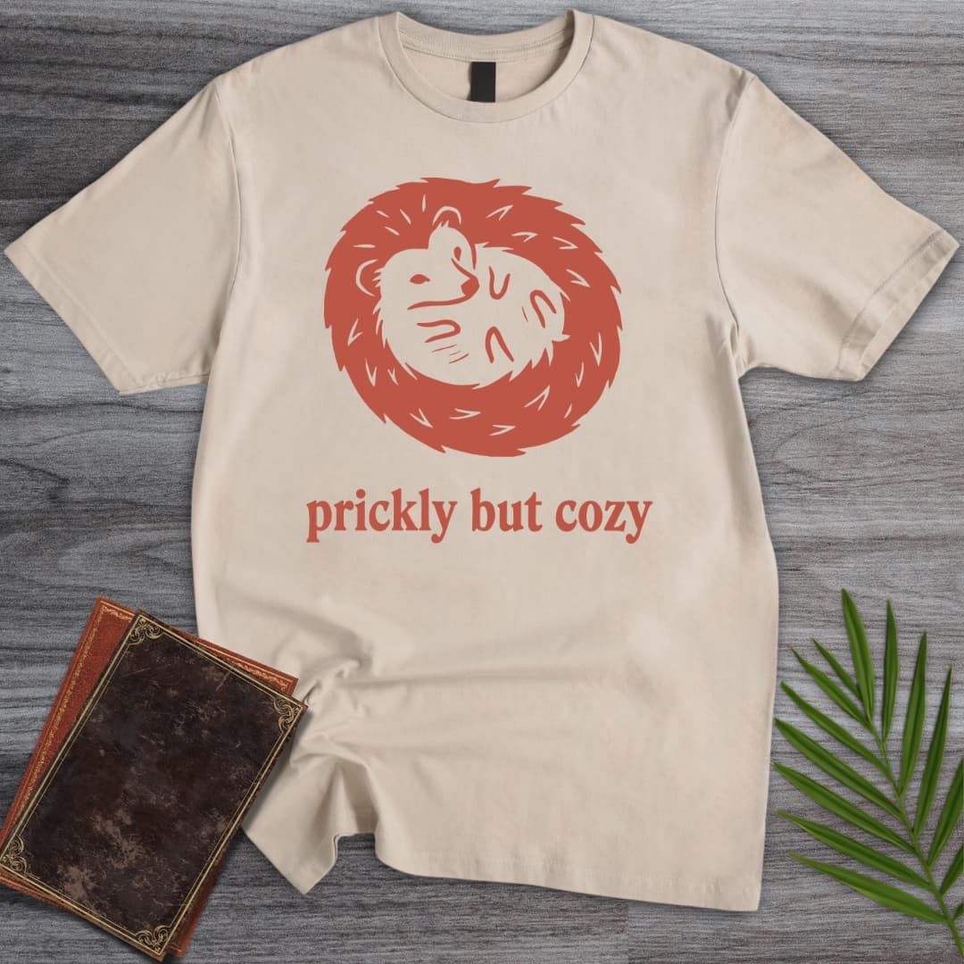 T-Shirt Sand / S Prickly But Cozy Hedgehog T-Shirt