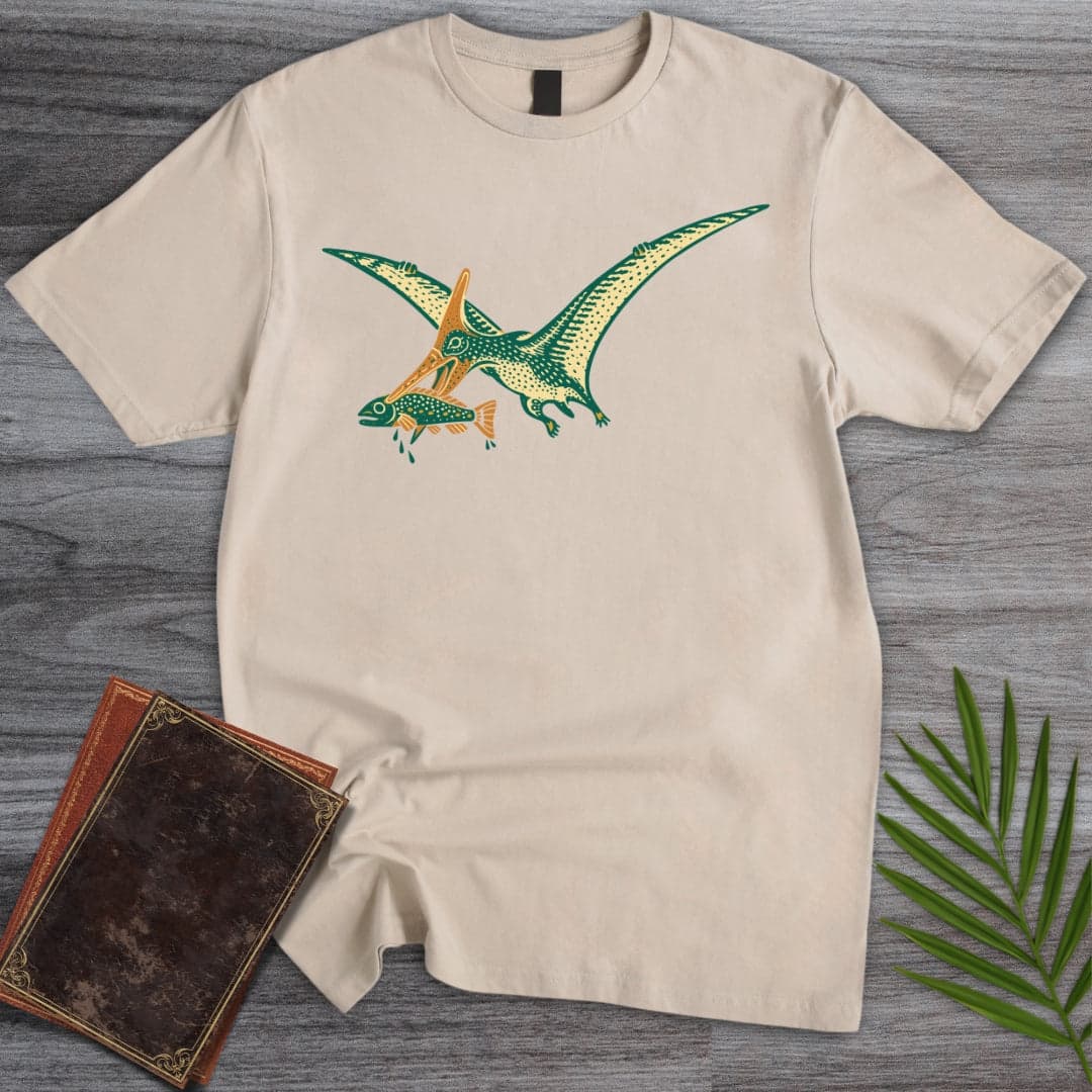 T-Shirt Sand / S Pteranodon Fish Snatcher T-Shirt