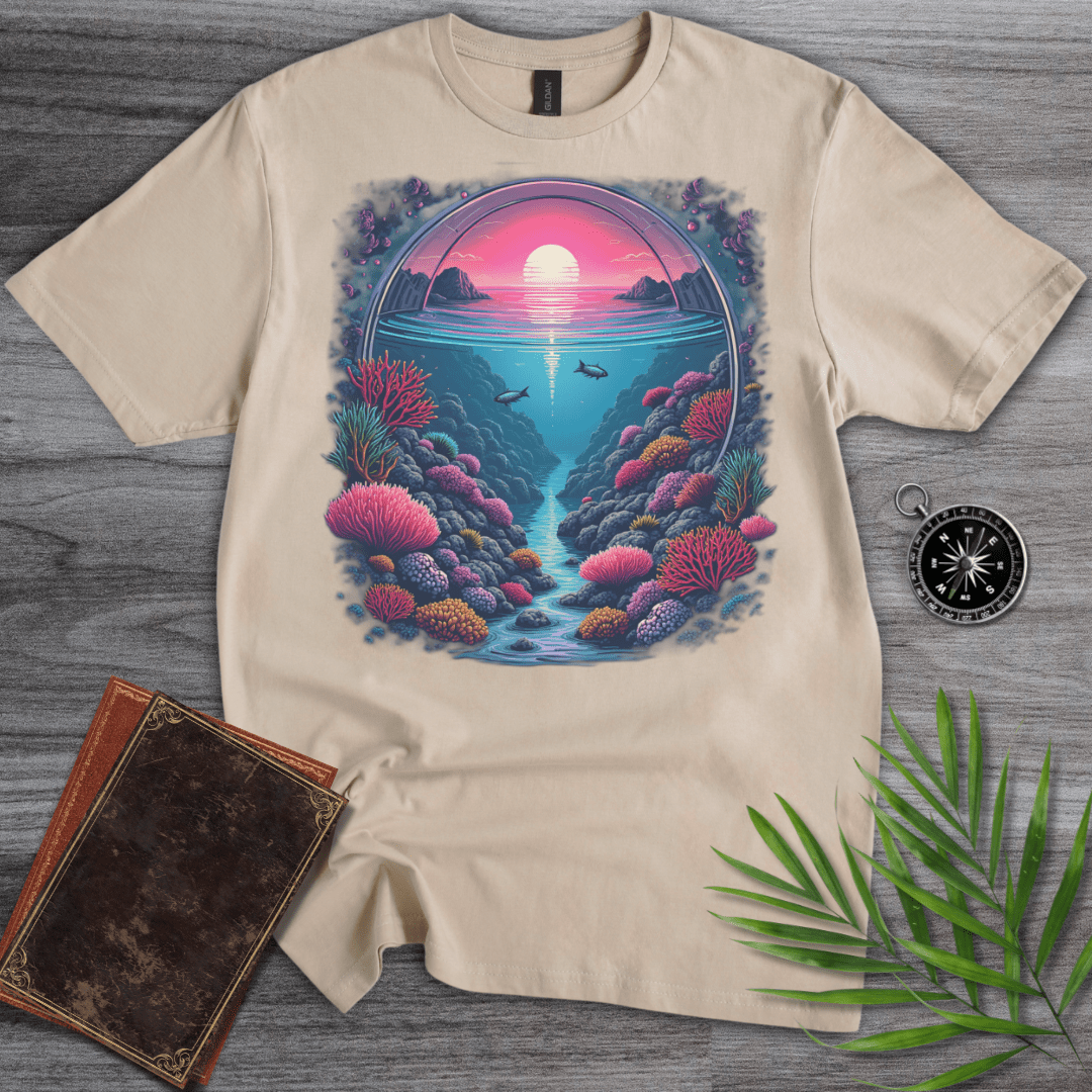 T-Shirt Sand / S Retro Coral Ocean Environment T-Shirt