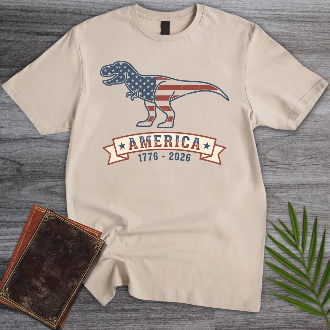 T-Shirt Sand / S Retro T-Rex Americas 250th T-Shirt