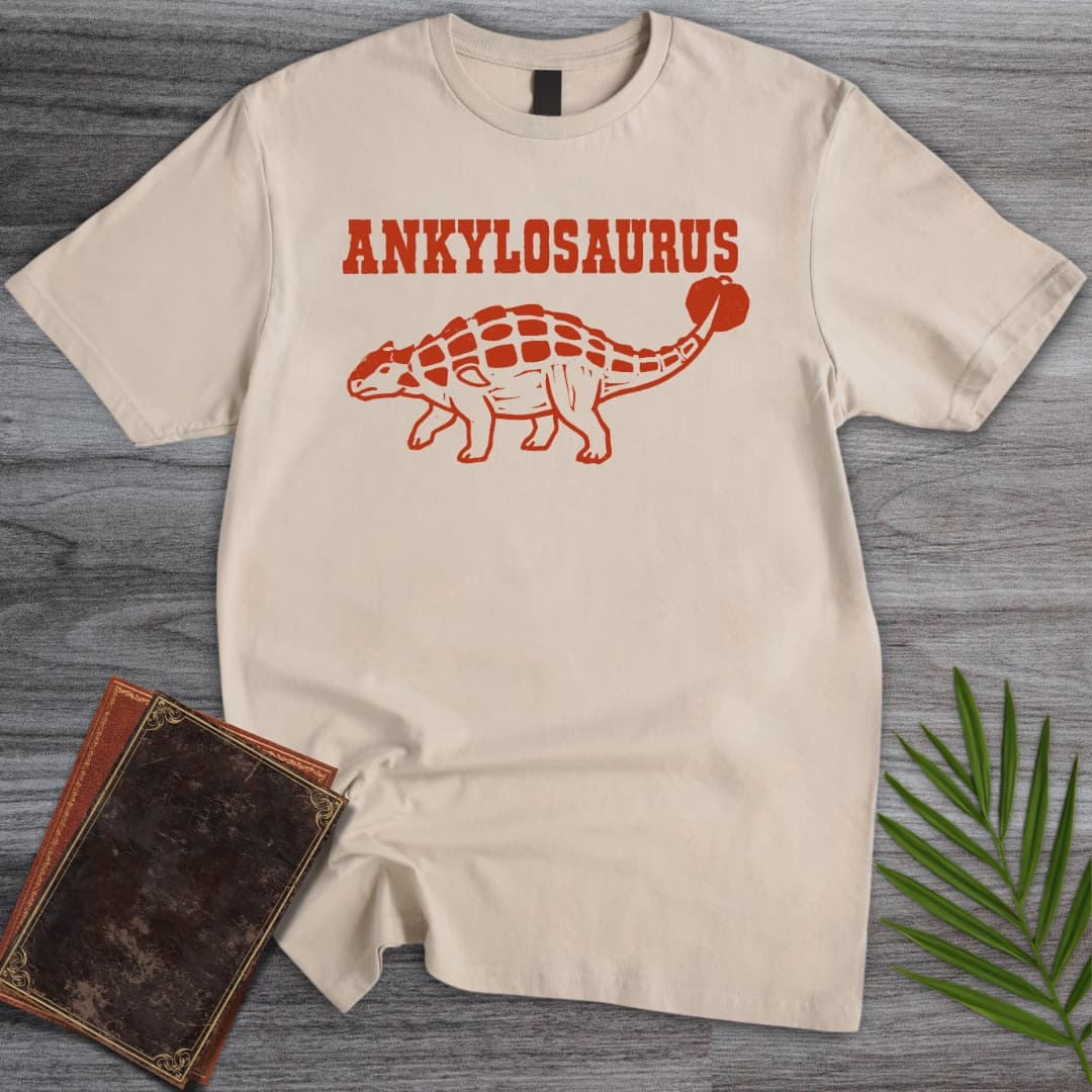 T-Shirt Sand / S Rust Red Ankylosaurus T-Shirt