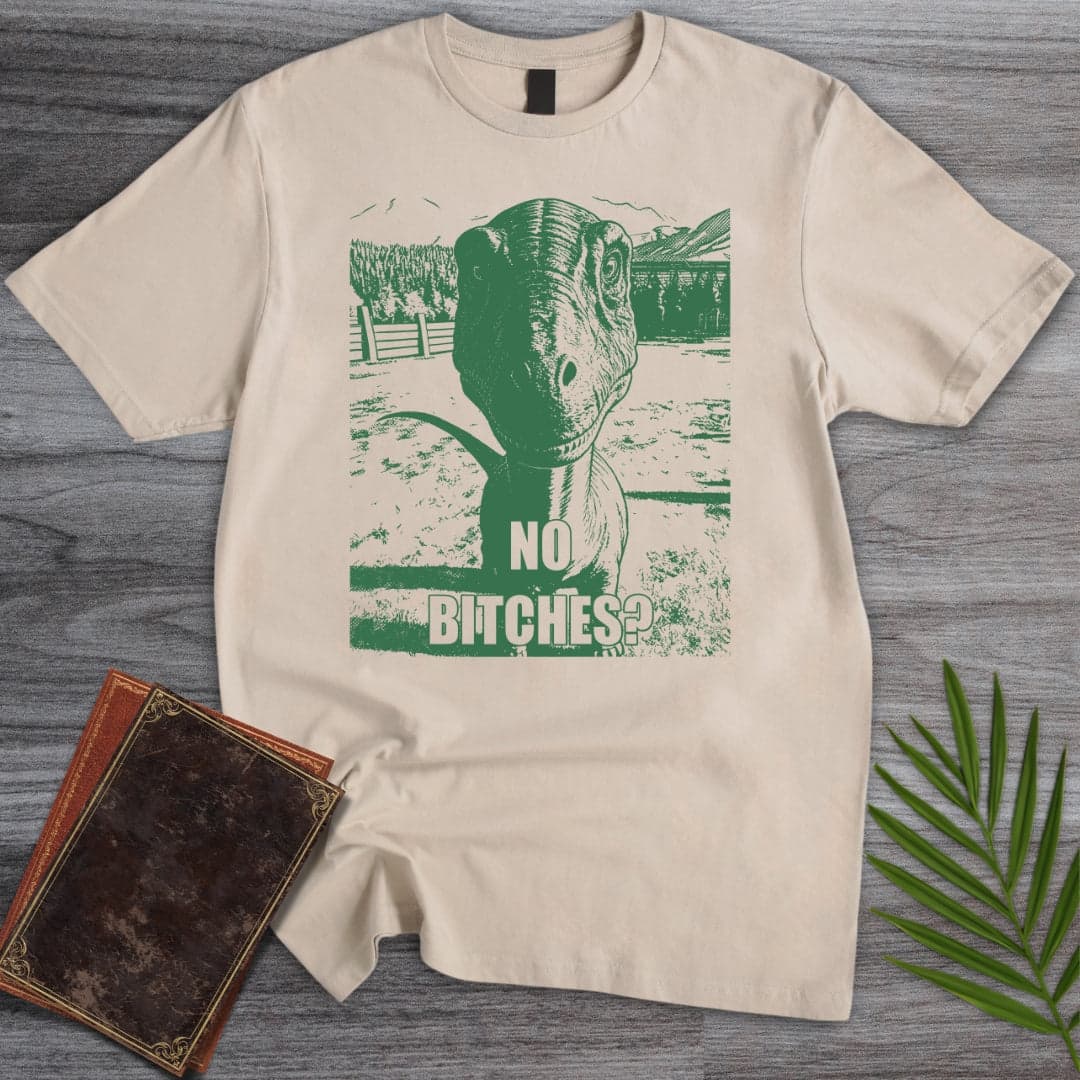 T-Shirt Sand / S Sauropod Has a Question T-Shirt