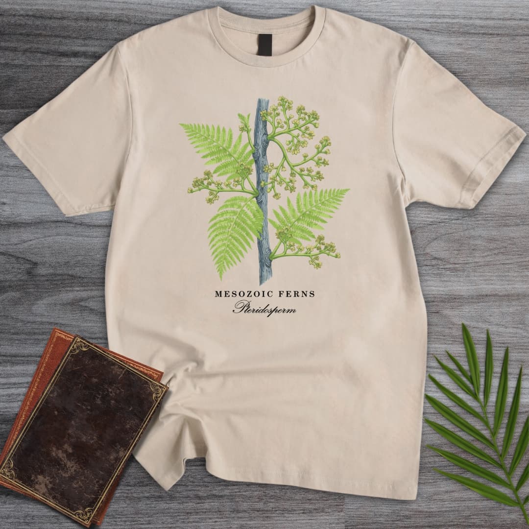 T-Shirt Sand / S Scientific Mesozoic Ferns T-Shirt