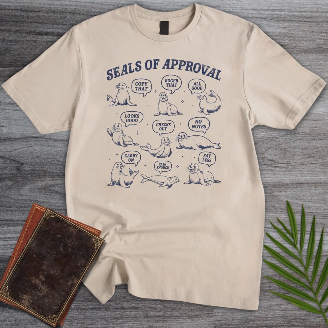 T-Shirt Sand / S Seals of Approval T-Shirt