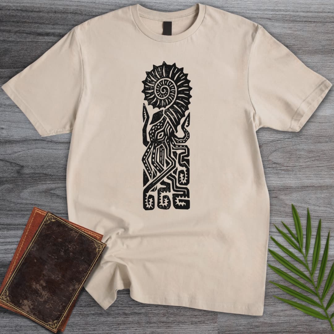 T-Shirt Sand / S Simple Ordovician Nautiloid T-Shirt
