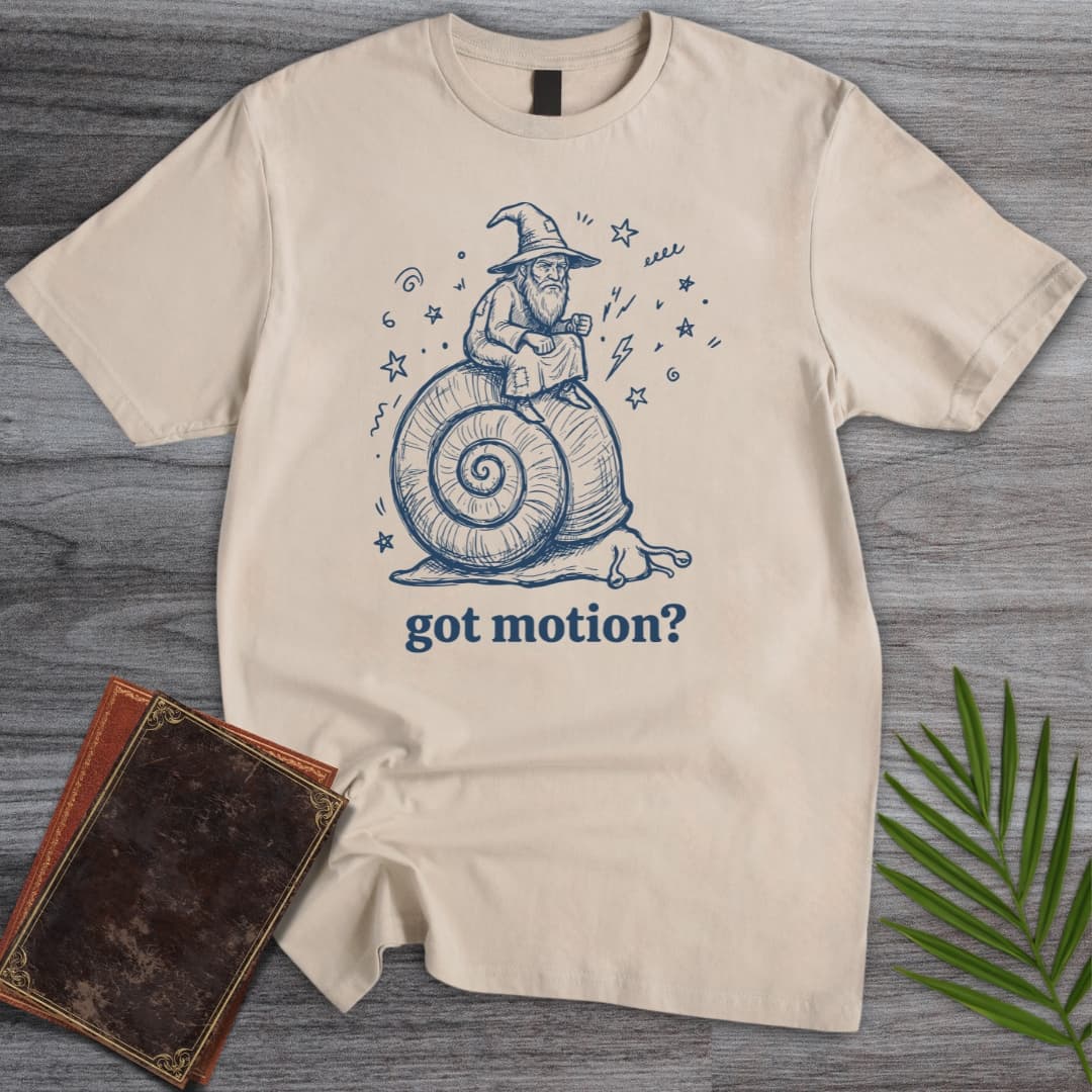 T-Shirt Sand / S Slow And Mystical Wizard Snail T-Shirt