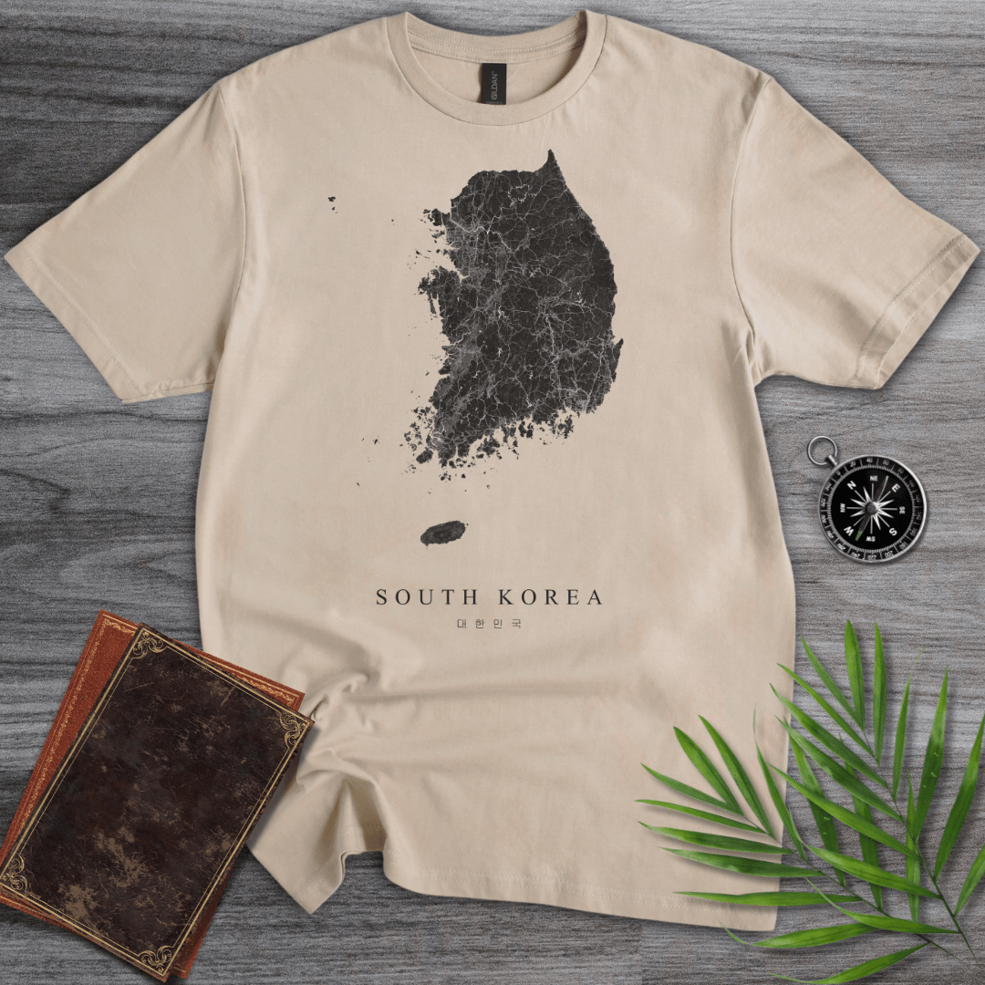 T-Shirt Sand / S South Korea Map T-Shirt