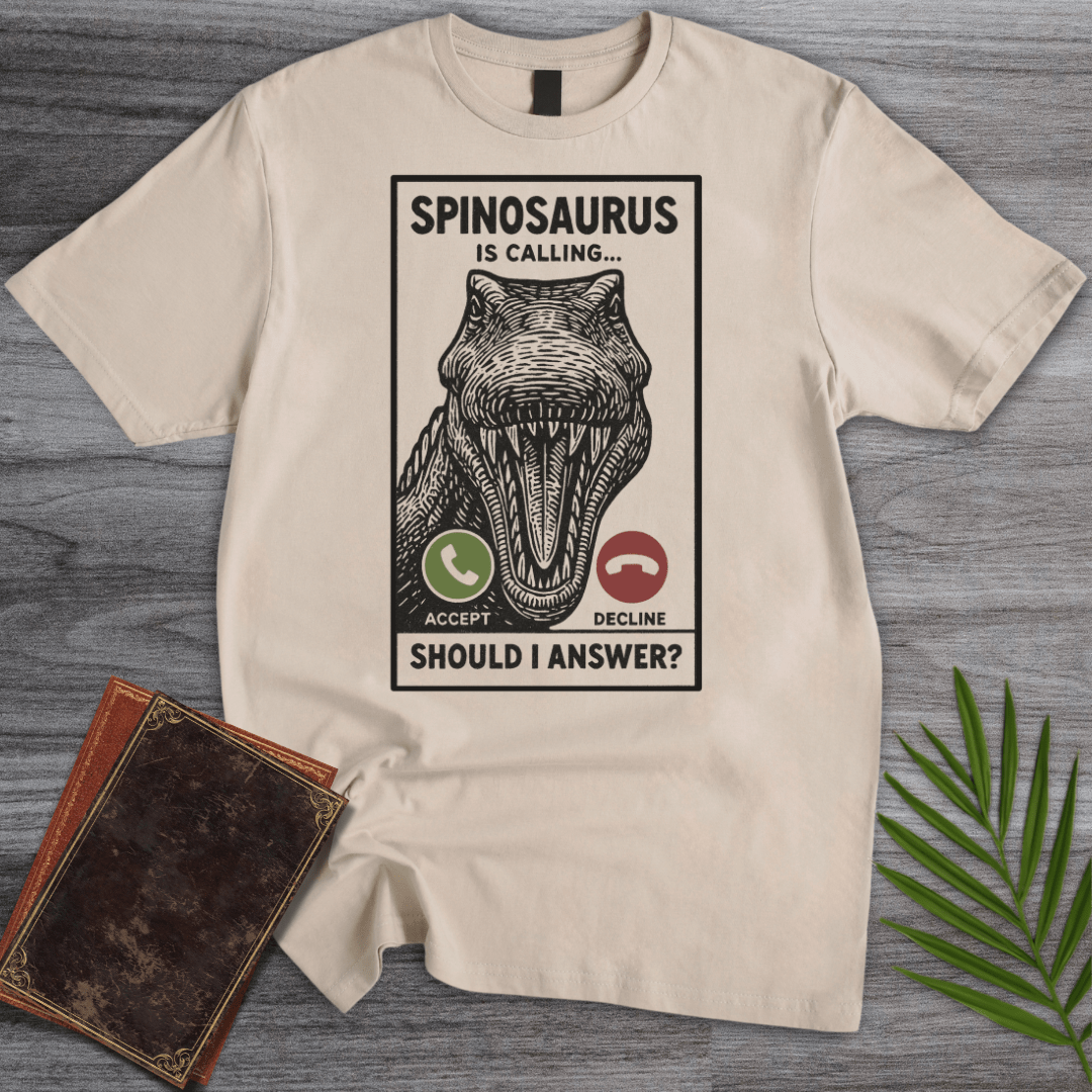 T-Shirt Sand / S Spinosaurus is Calling T-Shirt