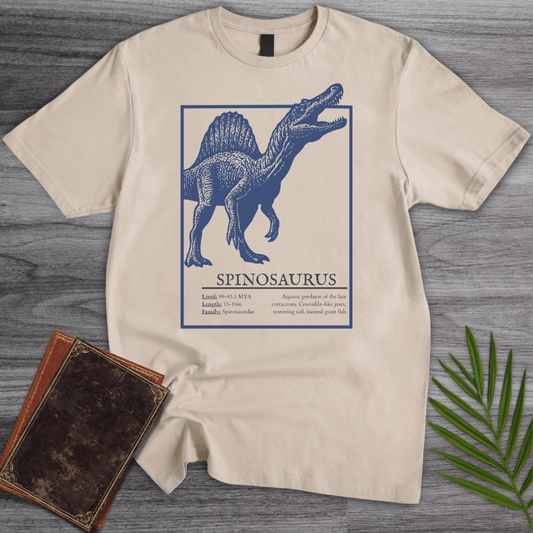 T-Shirt Sand / S Spinosaurus Sail-Backed Hunter T-Shirt