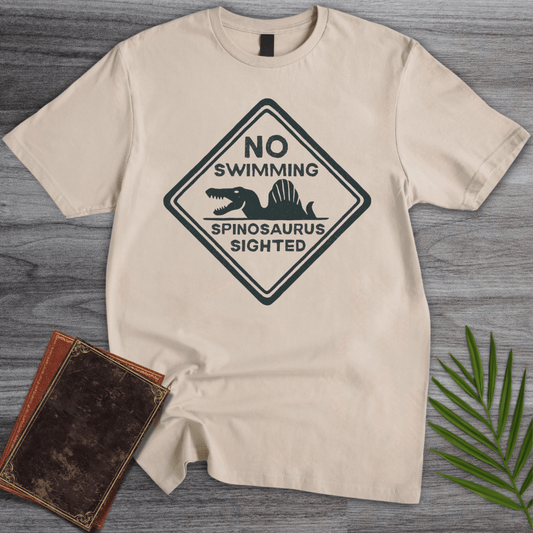 T-Shirt Sand / S Spinosaurus Swimming Danger T-Shirt