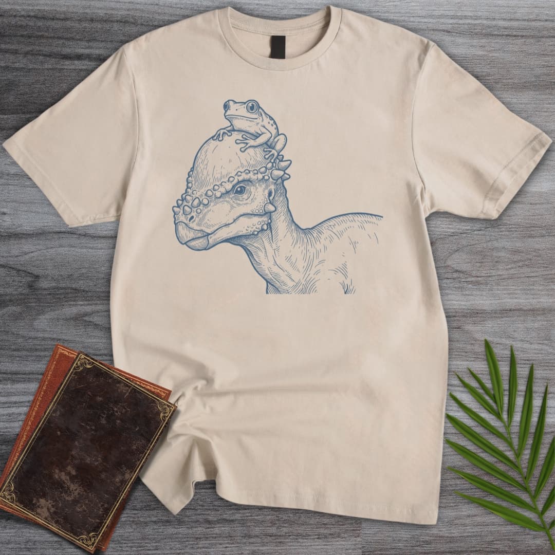 T-Shirt Sand / S Stalwart Frog Pachycephalosaurus T-Shirt