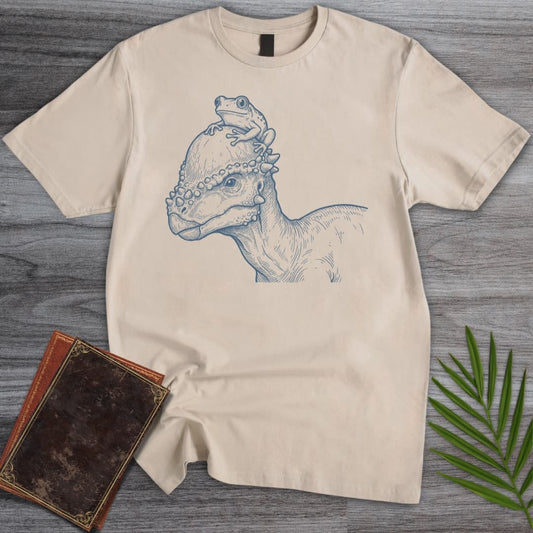 T-Shirt Sand / S Stalwart Frog Pachycephalosaurus T-Shirt
