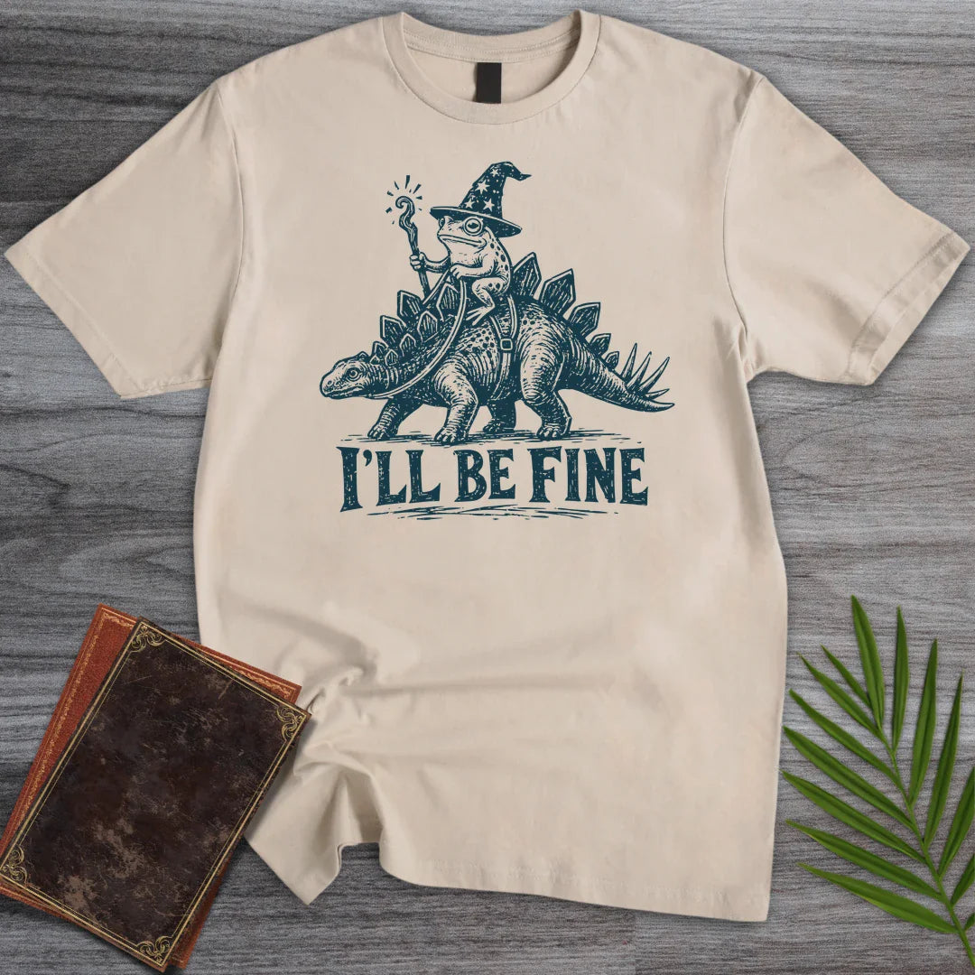 T-Shirt Sand / S Stegosaurus I'll be fine T-Shirt