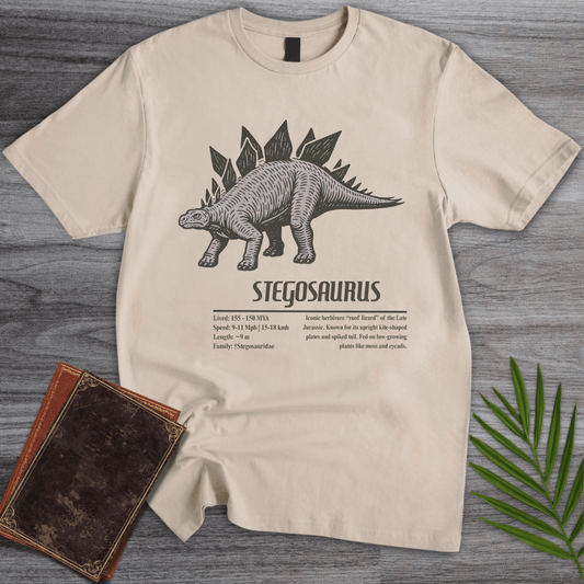 T-Shirt Sand / S Stegosaurus, The Roof Lizard T-Shirt