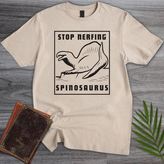 T-Shirt Sand / S Stop Nerfing Spinosaurus T-Shirt