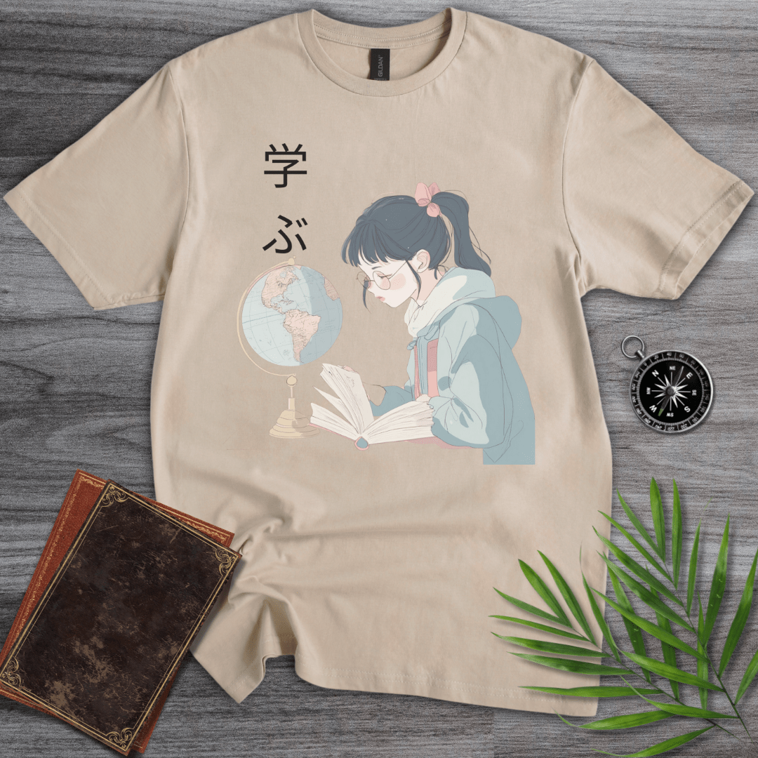 T-Shirt Sand / S Study Girl Graphic T-Shirt