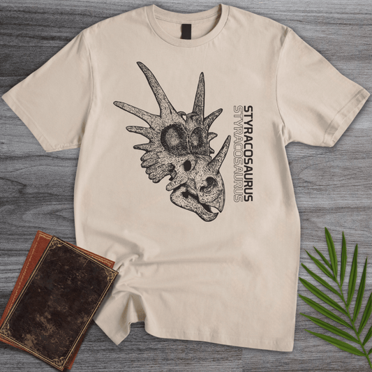 T-Shirt Sand / S Sty (Styracosaurus) Spiked Lizard T-Shirt (farkas.art)
