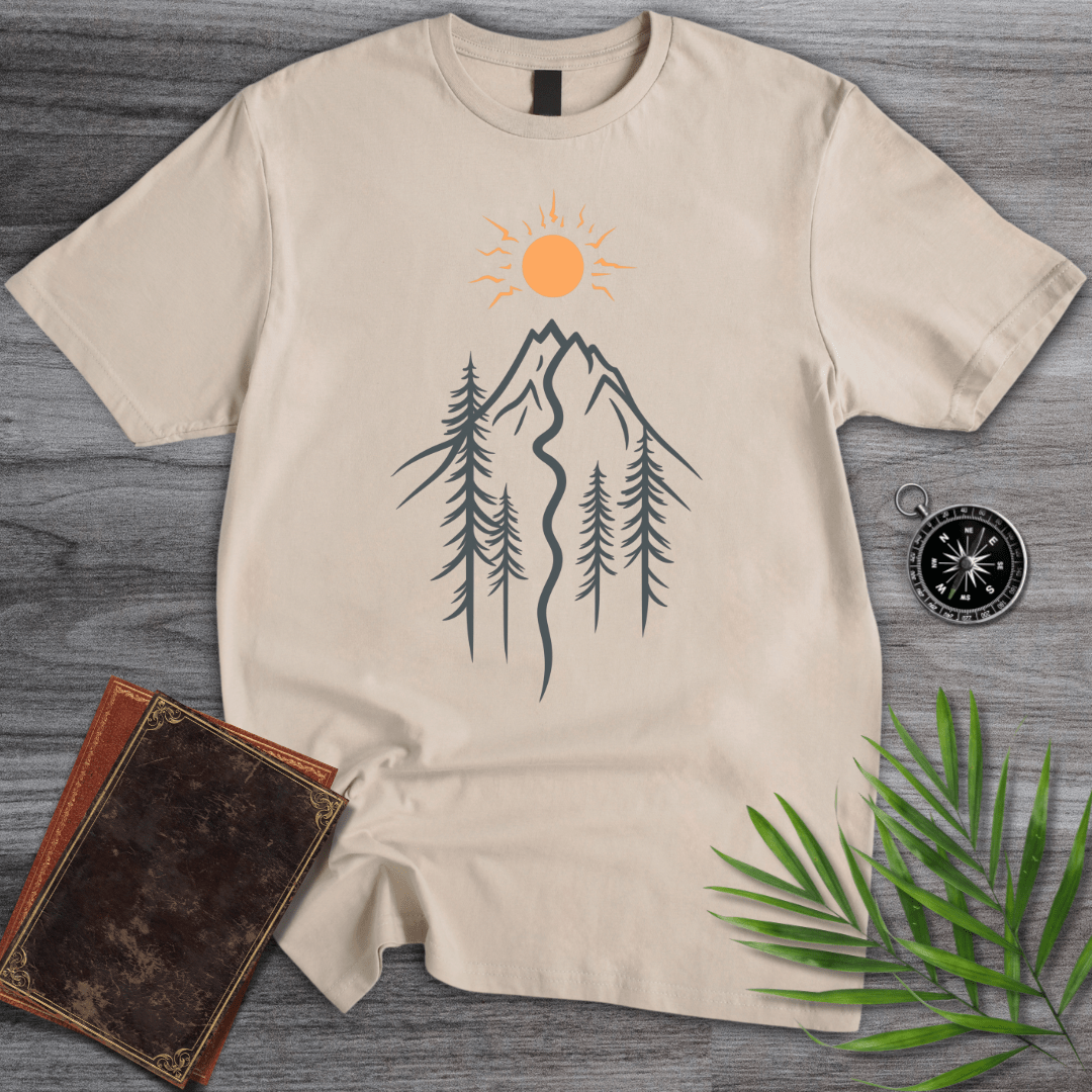 T-Shirt Sand / S Sunrise Over Mountain Trail T-Shirt
