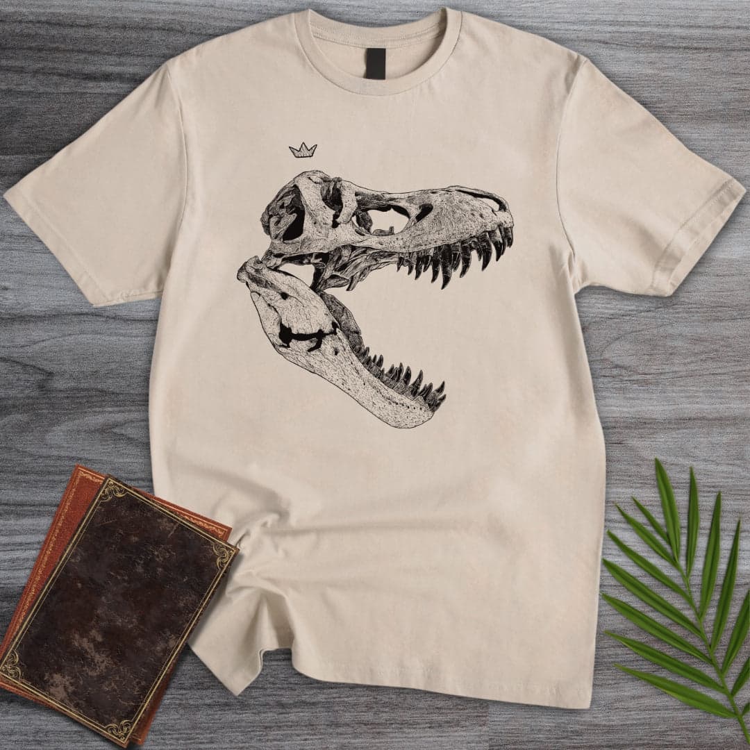 T-Shirt Sand / S T.rex Cretaceous Crowned King T-Shirt