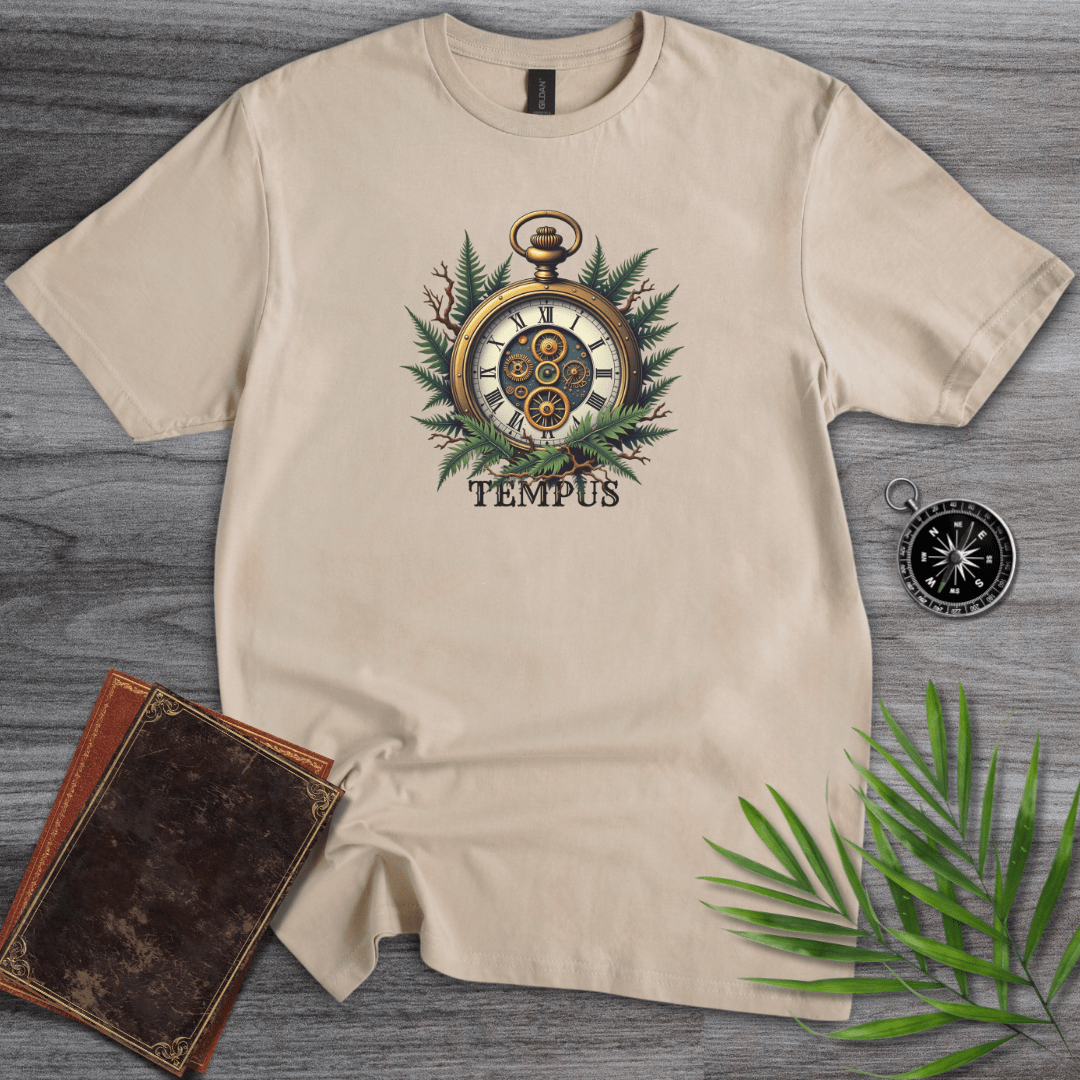 T-Shirt Sand / S TEMPUS: Steampunk Watch T-Shirt