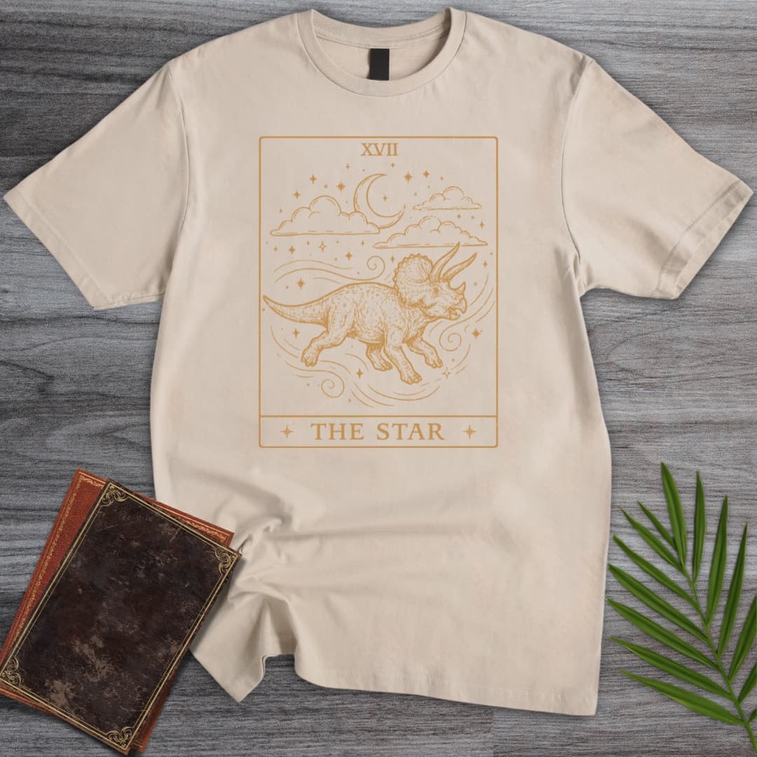T-Shirt Sand / S The Cretaceous Star Triceratops T-Shirt