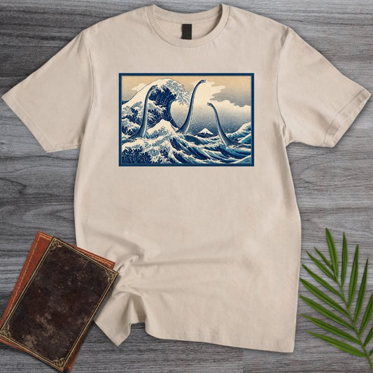 T-Shirt Sand / S The Great Plesiosaurus Wave T-Shirt