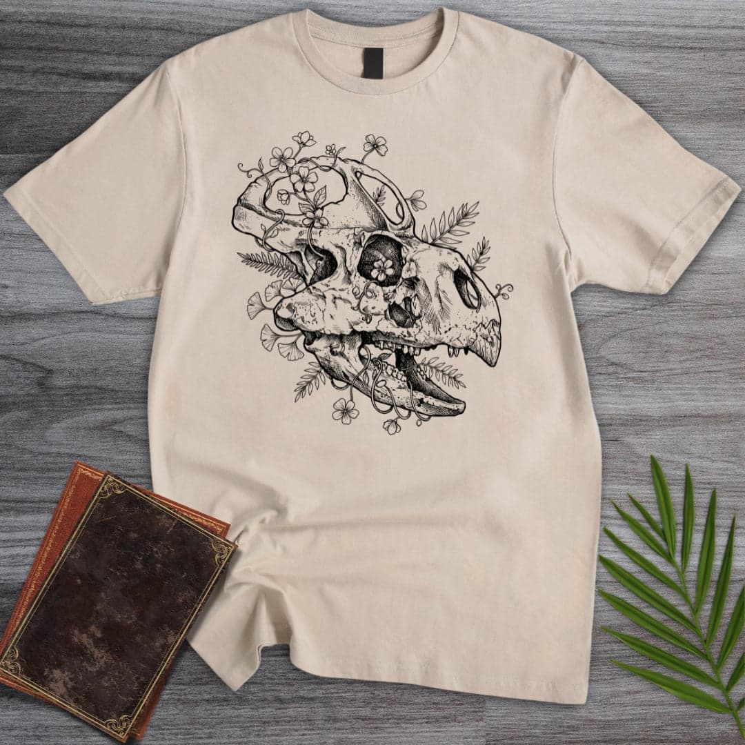 T-Shirt Sand / S The Small Floral Protoceratops t-Shirt