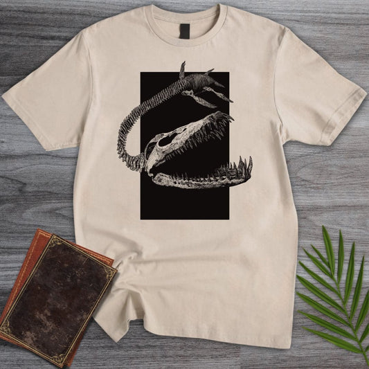 T-Shirt Sand / S Thin-Plate Sea Serpent T-Shirt (farkas.art)