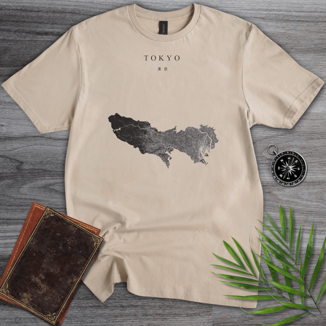 T-Shirt Sand / S Tokyo Map T-Shirt