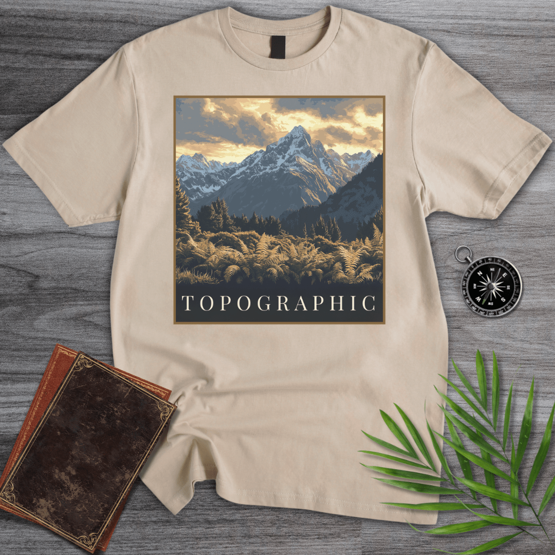 T-Shirt Sand / S Topographic Stone Mountain T-Shirt
