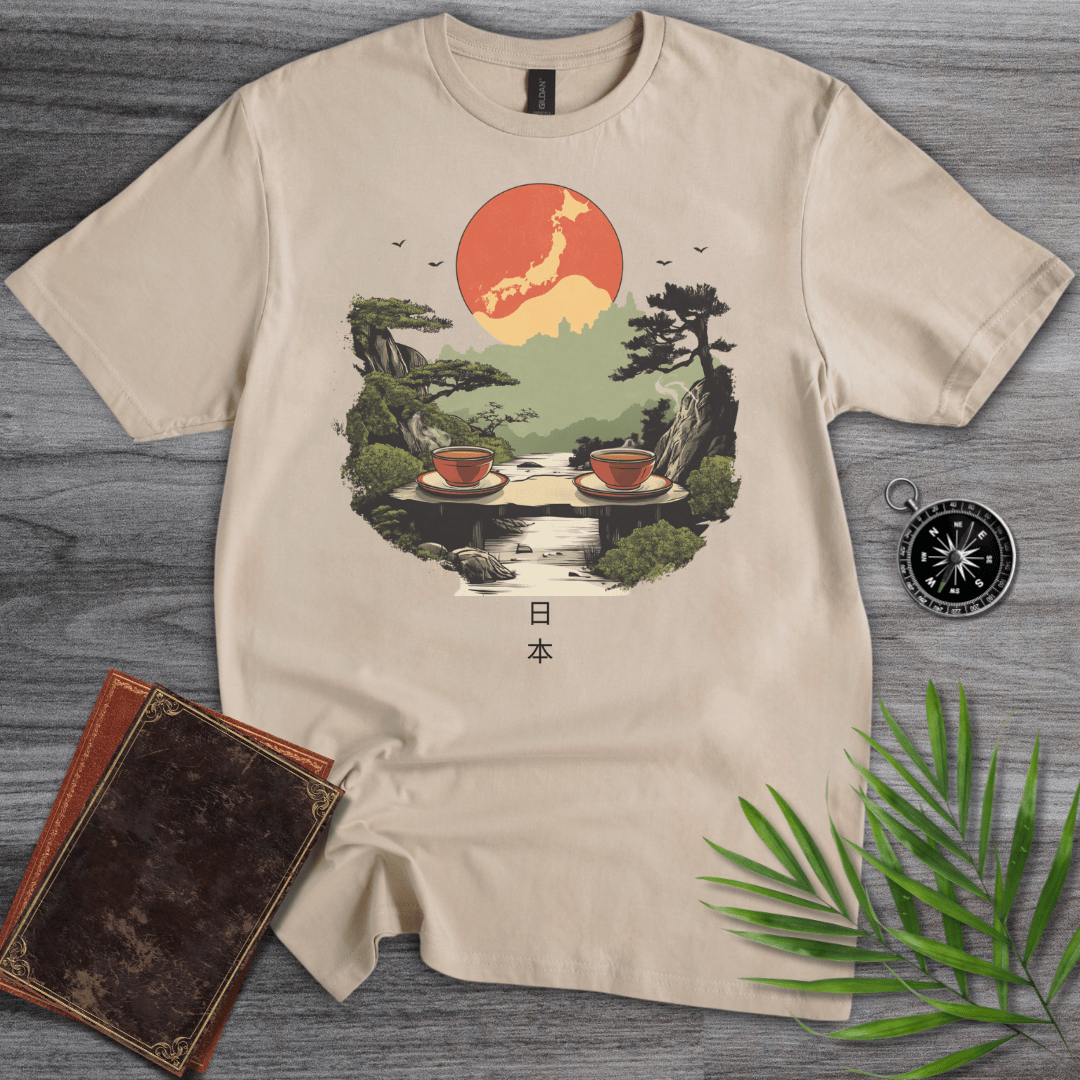 T-Shirt Sand / S Traditional Japan T-Shirt: 日本 Graphic