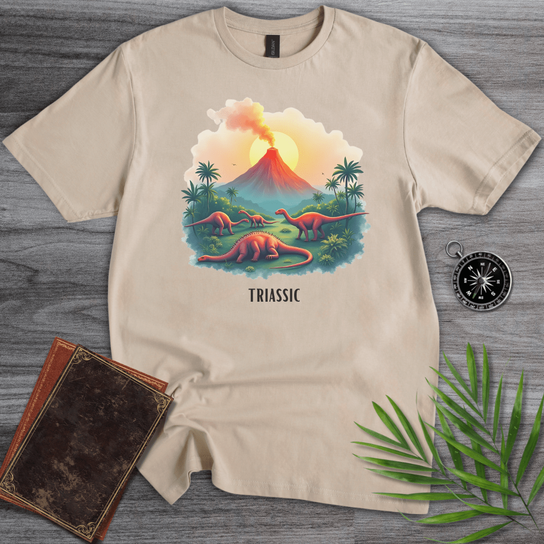 T-Shirt Sand / S Triassic Volcano Environment Graphic T-Shirt