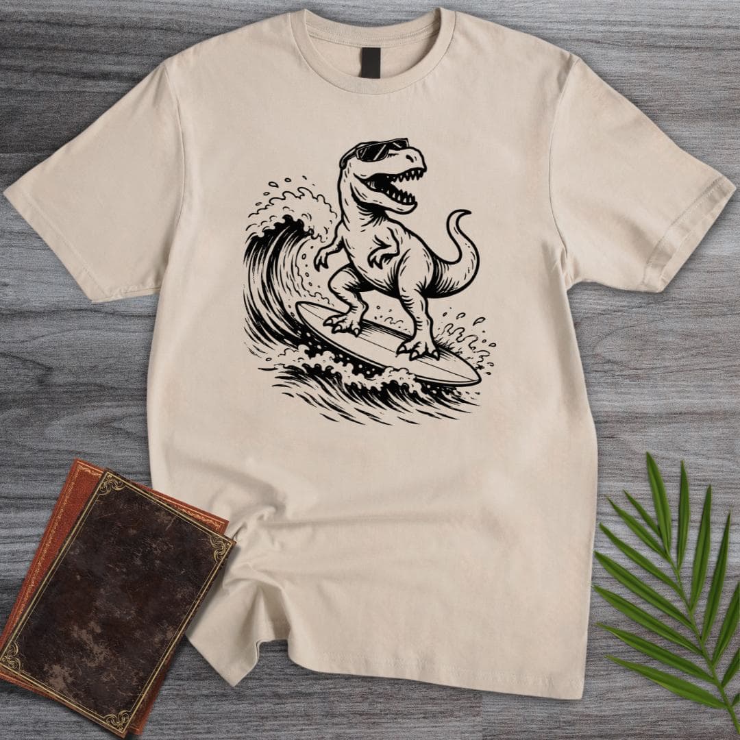 T-Shirt Sand / S Tyranno Surfin Rex T-Shirt