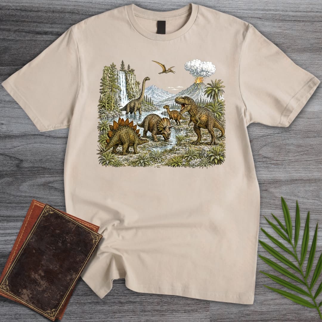 T-Shirt Sand / S Vintage 1990's Jurassic Graphic T-Shirt