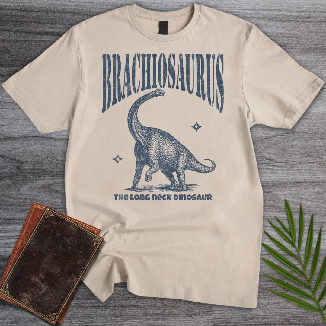 T-Shirt Sand / S Vintage Brachiosaurus T-Shirt