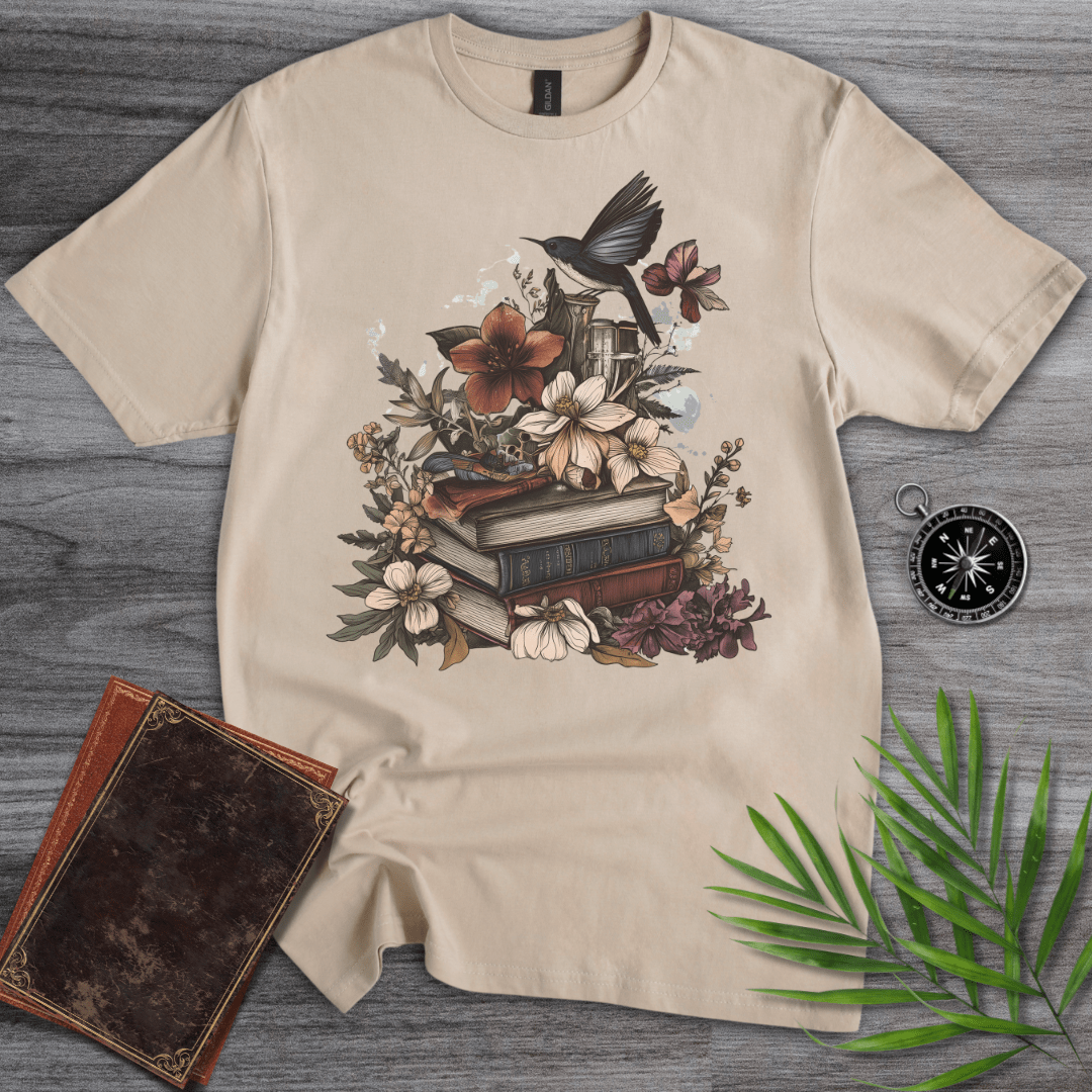 T-Shirt Sand / S Vintage Floral Nature T-Shirt