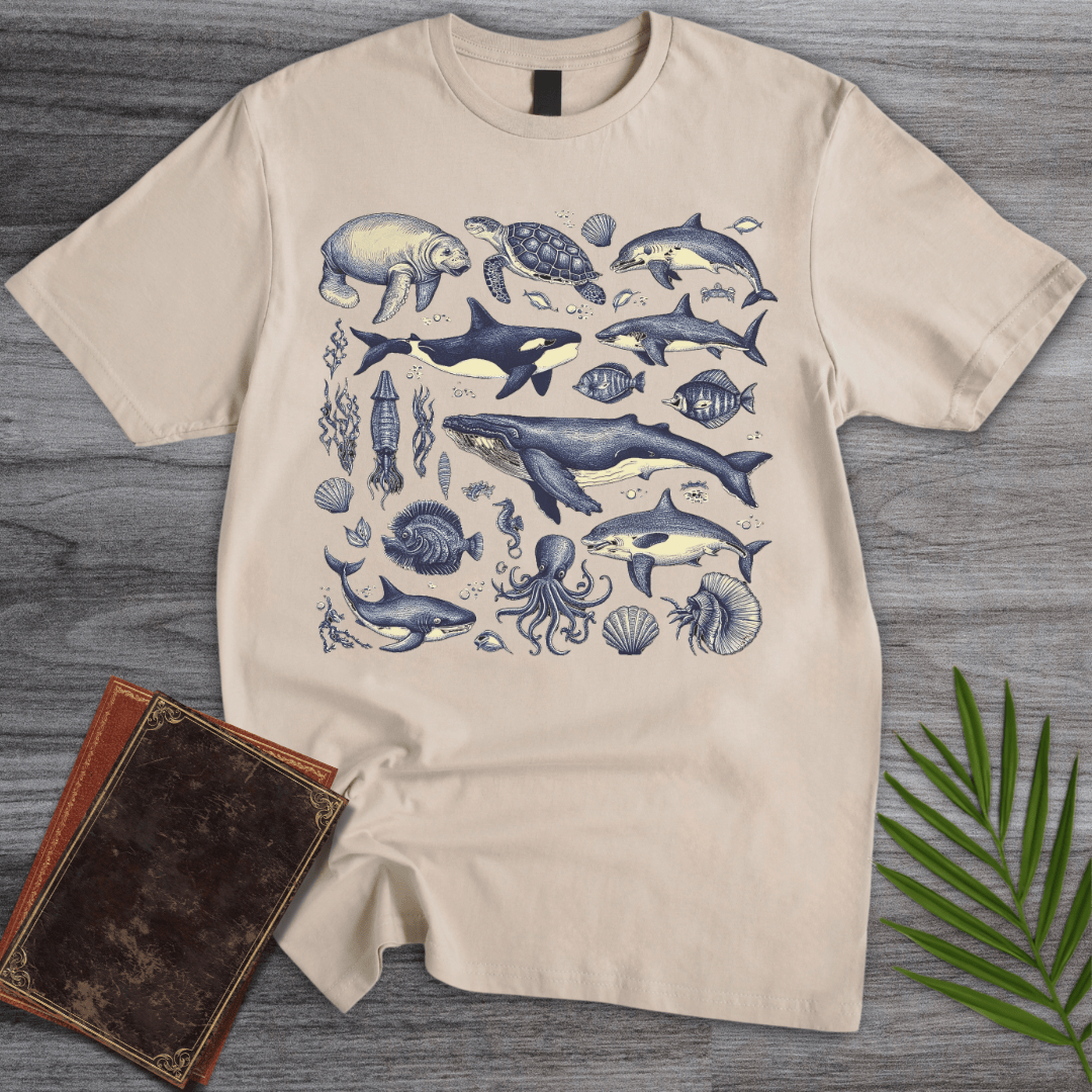 T-Shirt Sand / S Vintage Marine Life T-Shirt