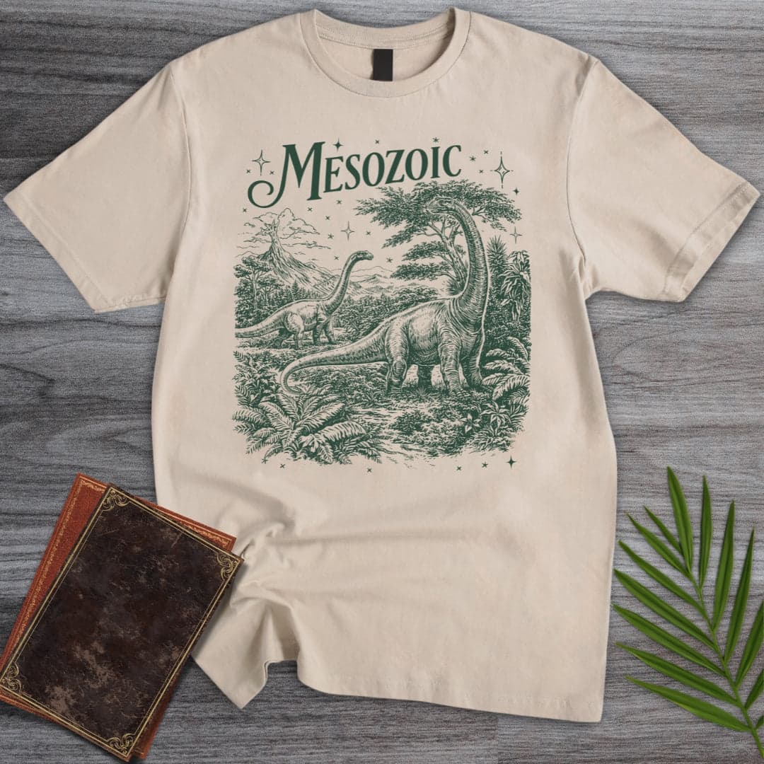 T-Shirt Sand / S Vintage Mesozoic Herbivores T-Shirt