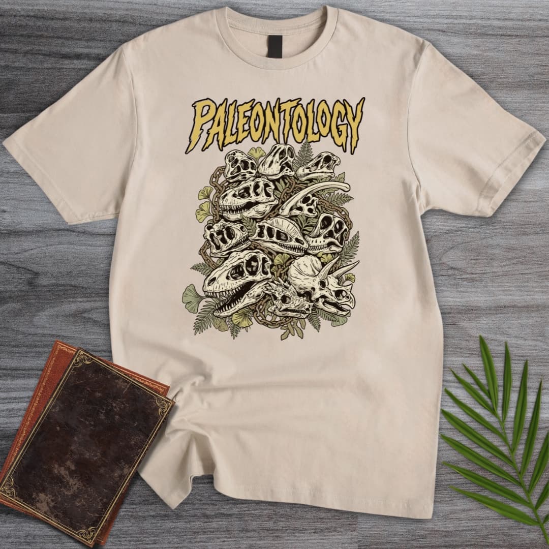 T-Shirt Sand / S Vintage Metal Paleontology T-Shirt
