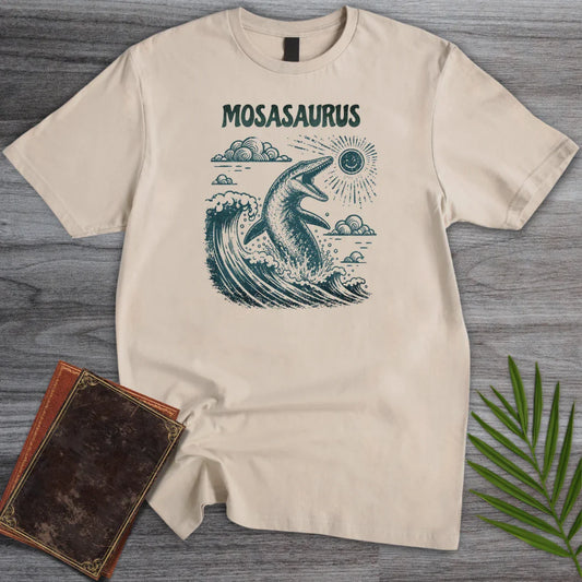 T-Shirt Sand / S Vintage Mosasaurus Beach T-Shirt