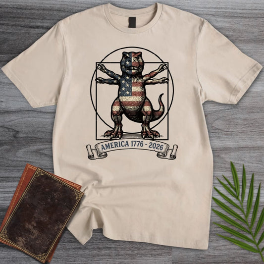 T-Shirt Sand / S Vitruvian T-Rex Americas 250th T-Shirt