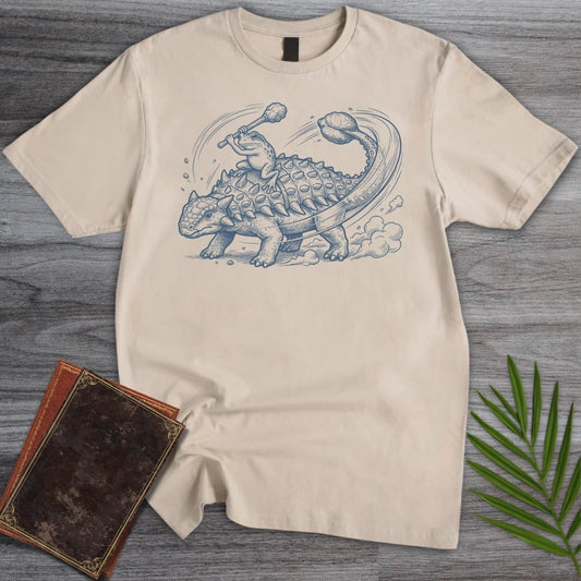 T-Shirt Sand / S Warrior Frog Ankylosaurus T-Shirt